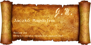 Jaczkó Magdolna névjegykártya